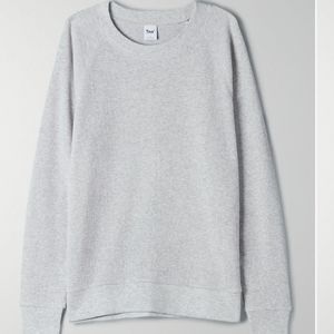 Aritzia thermal top, light speckled gray